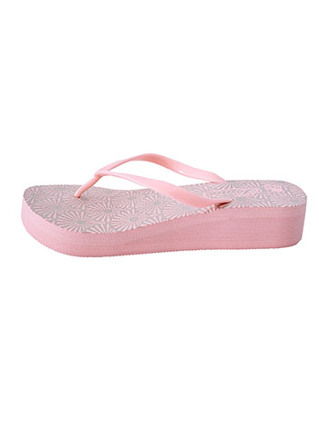Flip flops with graphic print in pink