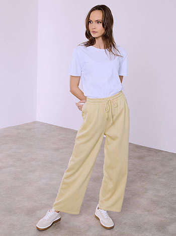 Sweatpants monochrome in light yellow
