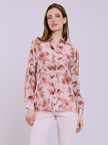 Πουκάμισο φλοράλ με βαμβάκι σε σάπιο μήλο