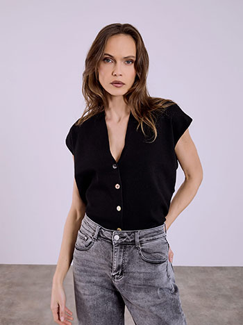 Vest monochrome in black