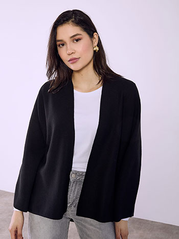 Cardigan monochrome in black
