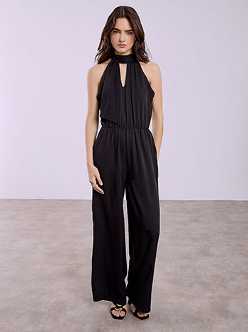 Jumpsuit with cut out in black