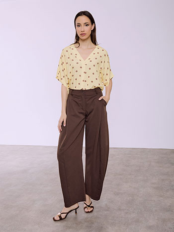 Top with polka dots in yellow