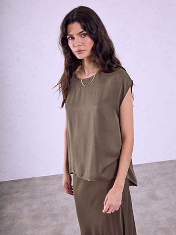 Viscose top in brown