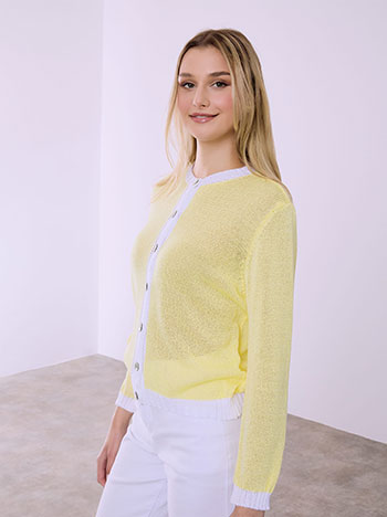 Ζακέτα πλεκτή σε κίτρινο
