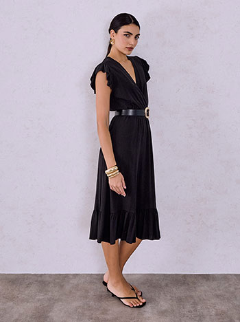 Dress viscose in black