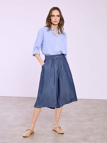 Culottes denim like in dark blue