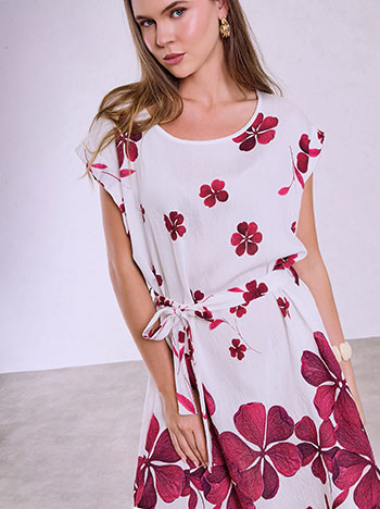 Mini printed dress in fuchsia