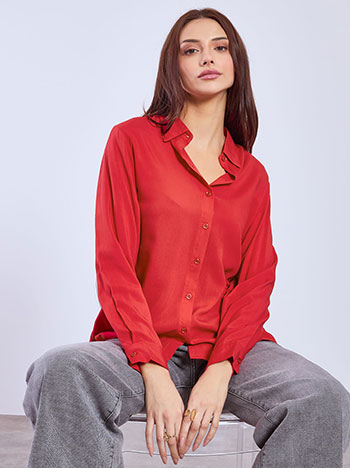 Shirt monochrome in red