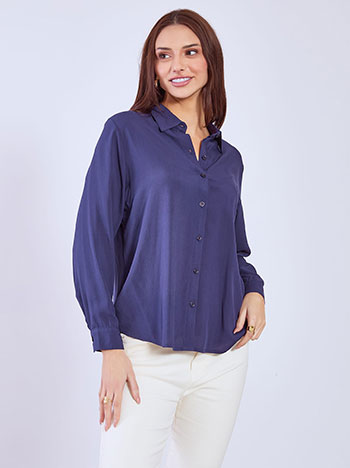 Shirt monochrome in dark blue