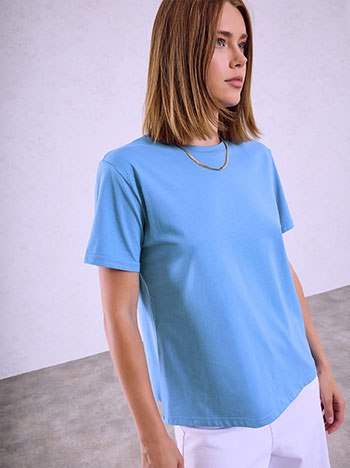 T-shirt monochrome in light blue