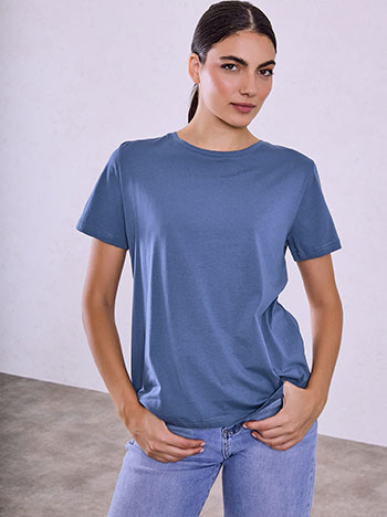 T-shirt monochrome in blue