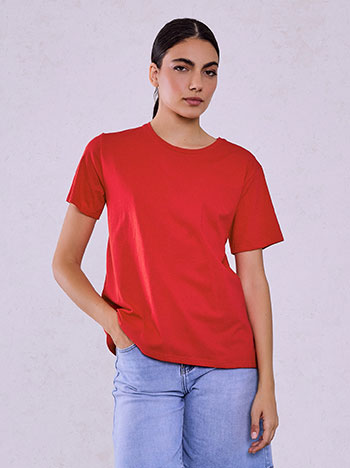 T-shirt monochrome in red