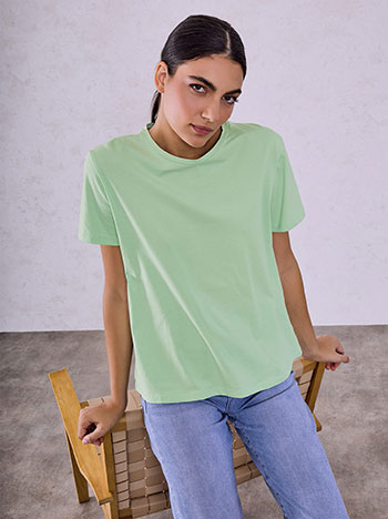 T-shirt monochrome in mint