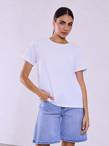 T-shirt monochrome in white
