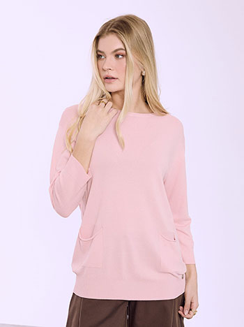 Top with pockets in pink