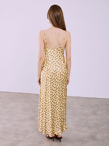 Maxi polka dot dress in yellow, 29.99 | Celestino