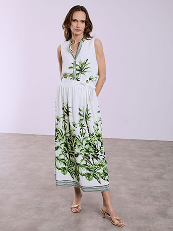 Σετ με αμάνικο πουκάμισο και φούστα σε πράσινο