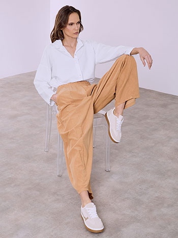 Shirt corduroy in white