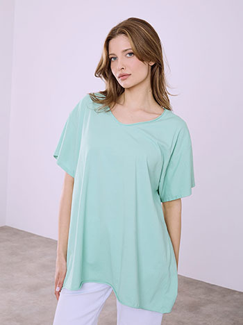 Μπλούζα με βαμβάκι σε βεραμάν