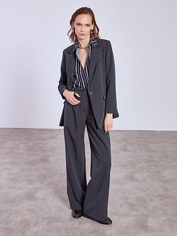 Trousers with pleats in dark blue