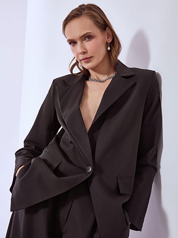 Blazer monochrome with button in black