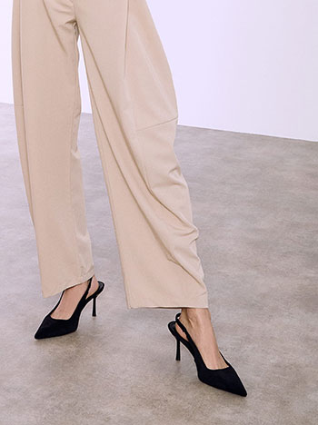 Heels slingback suede like in black