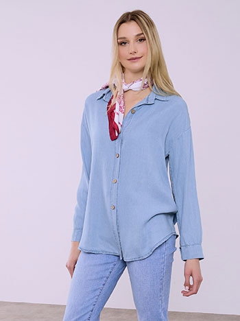 Denim like shirt in light blue