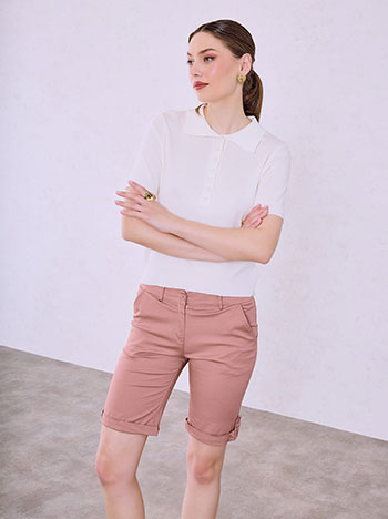 Βερμούδα με γυριστό τελείωμα σε σάπιο μήλο