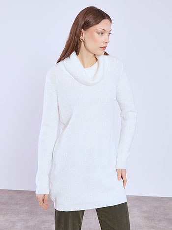 Turtleneck long in white