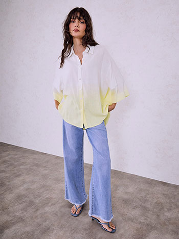 Ombre effect shirt in yellow