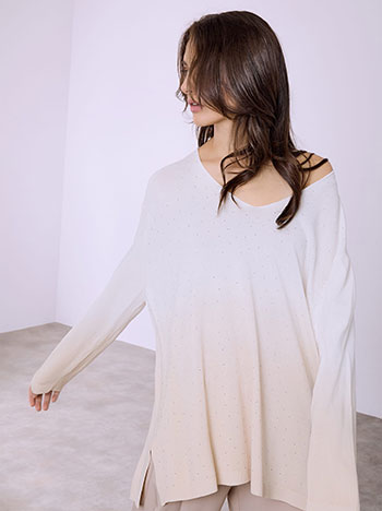 Μπλούζα με διαβάθμιση χρώματος σε μπεζ