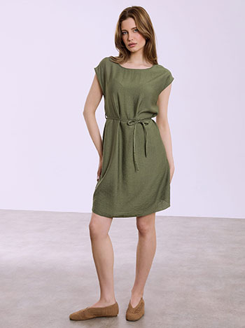 Dress mini monochrome in khaki