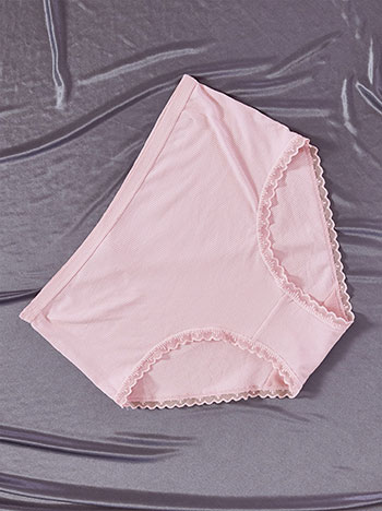 Brief high rise with cotton in pink