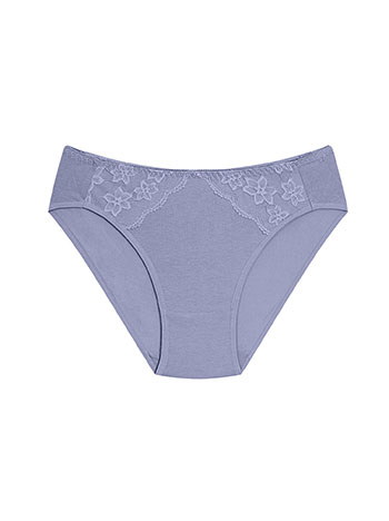 Brief with laced details in rough blue