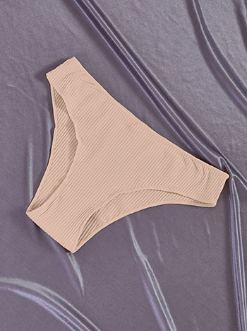 Brief monochrome rib in beige