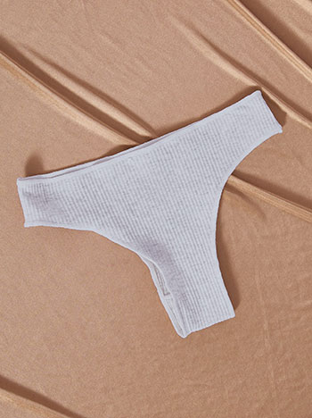 Brief rib in light grey
