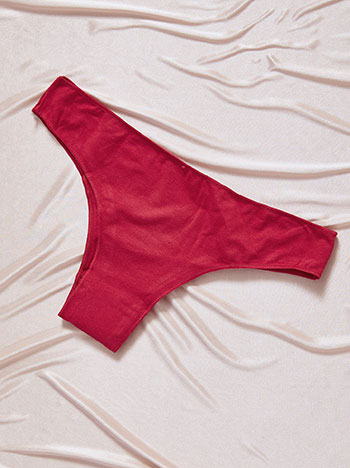 Brief with cotton monochrome in red