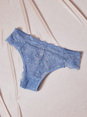 Σλιπ απο δαντέλα σε μπλε ραφ