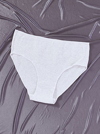 Brief rib high waisted in light grey