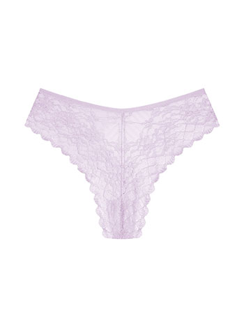 Lace brief in lilac