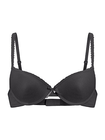 Bra with cotton in black