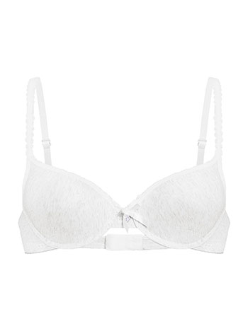 Bra with cotton in light grey