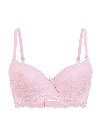 Bra with lace in pink