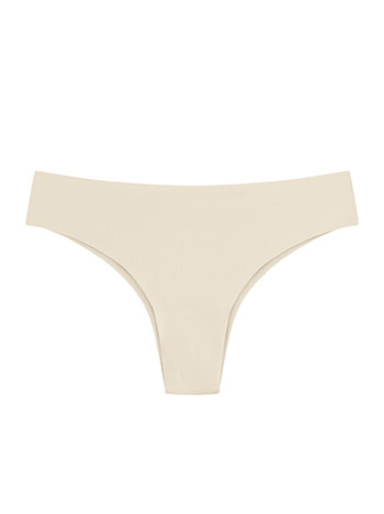 Seamless brazilian brief in beige