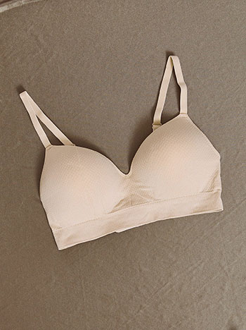 Bra with soft touch in beige