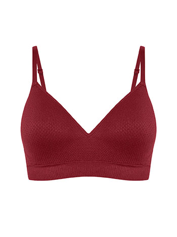 Σουτιέν με απαλή υφή σε μπορντό