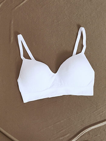 Bra with soft touch in white