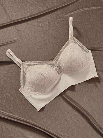 Σουτιέν με δαντέλα σε μπεζ