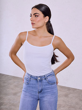 Cotton top in white